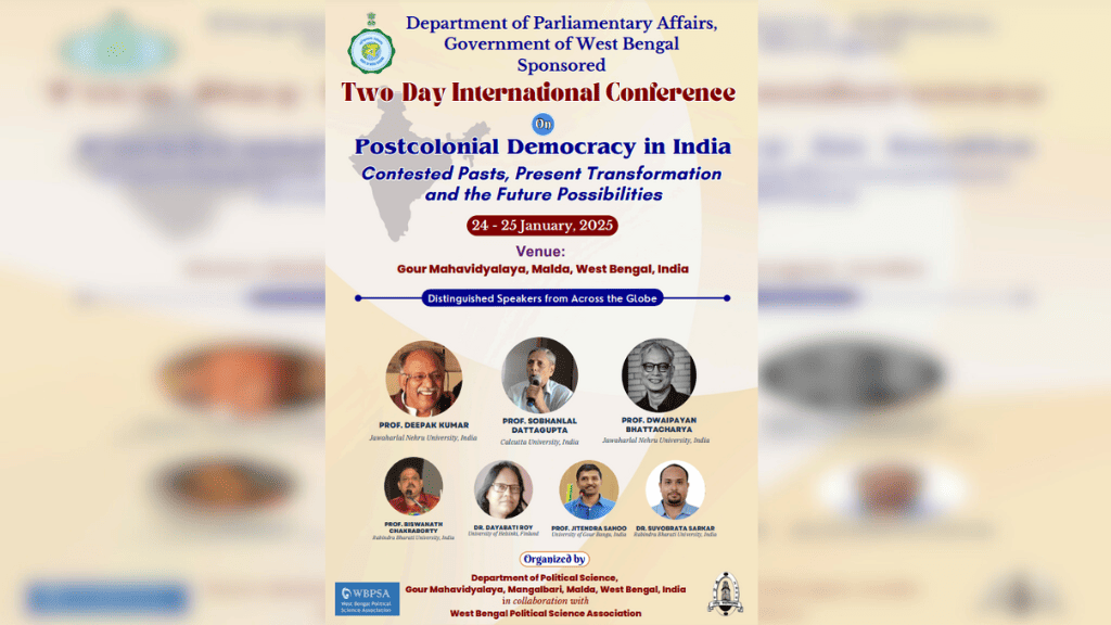 Two-Day International Conference on Postcolonial Democracy in India